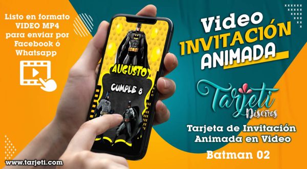 Video Invitación de Batman 02 en MP4