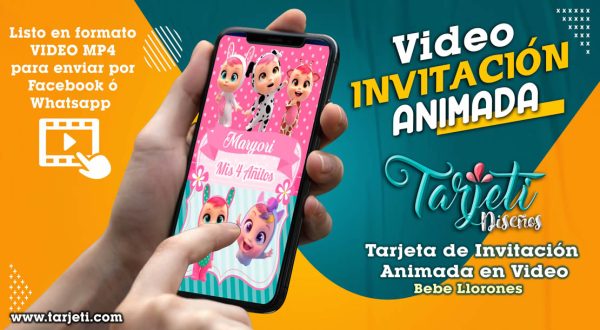 Video Invitación de Bebe Llorones en MP4