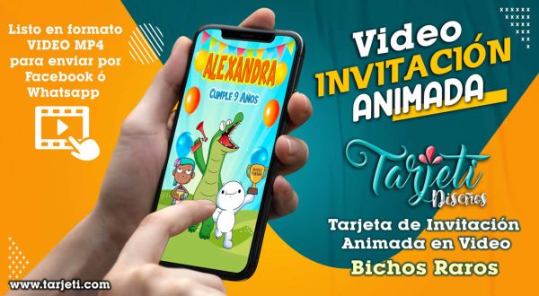 Video Invitación de Bichos Raros en MP4