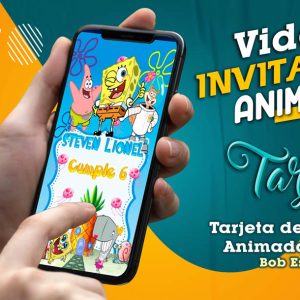 Video Invitación de Bob Esponja en MP4