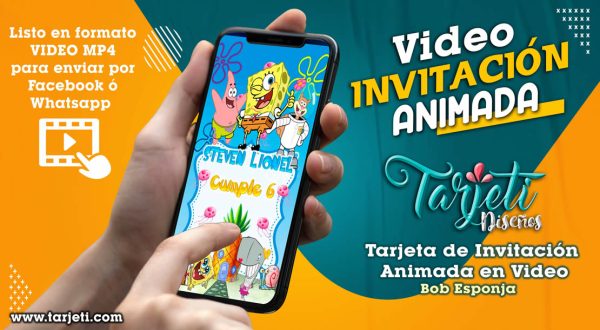 Video Invitación de Bob Esponja en MP4