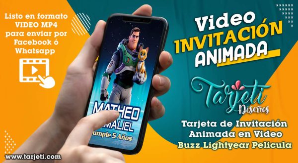 Video Invitación de Buzz Lightyear Pelicula en MP4