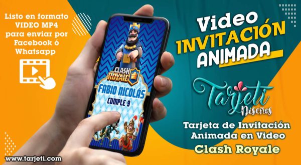 Video Invitación de Clash Royale en MP4
