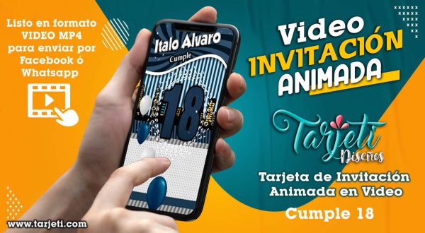 Video Invitación de Cumple 18 en MP4