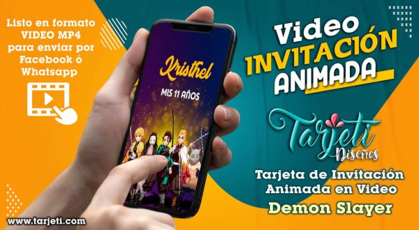 Video Invitación de Demon Slayer en MP4