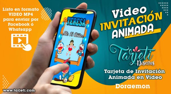 Video Invitación de Doraemon en MP4