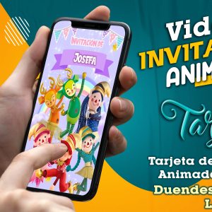 Video Invitación de Duendes Magicos Lila en MP4