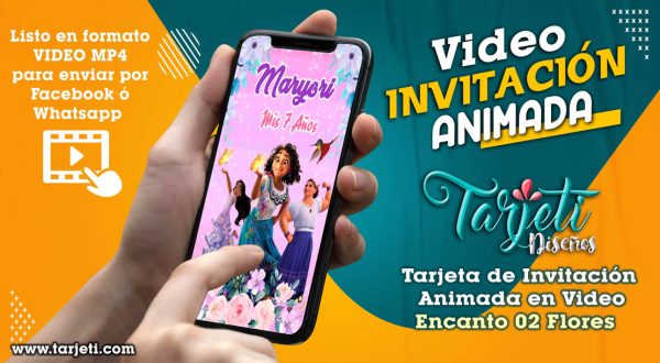 Video Invitación de Encanto 02 Flores en MP4