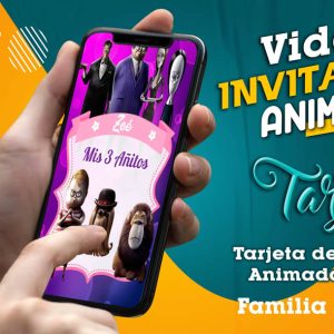 Video Invitación de Familia Addams en MP4