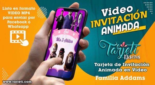 Video Invitación de Familia Addams en MP4