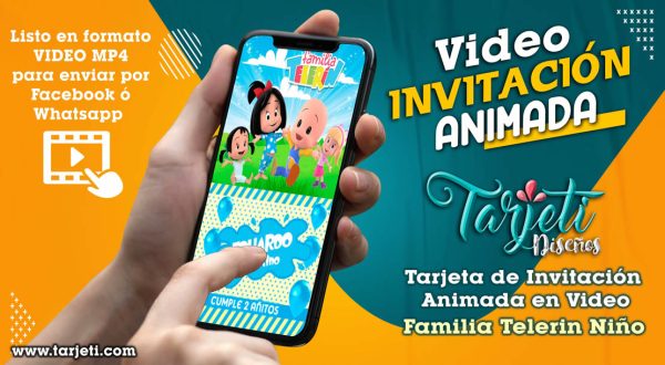 Video Invitación de Familia Telerín Niño en MP4