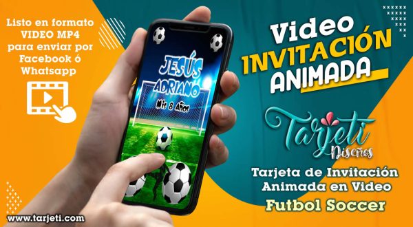 Video Invitación de Futbol Soccer en MP4