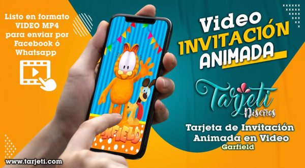 Video Invitación de Garfield en MP4