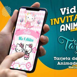 Video Invitación de Hello Kitty en MP4