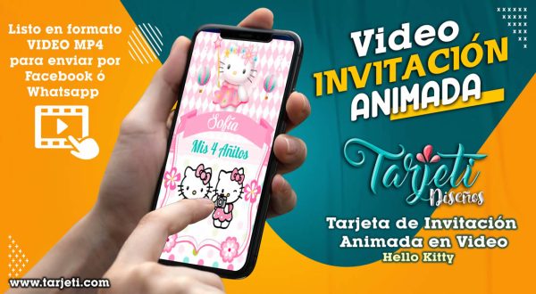 Video Invitación de Hello Kitty en MP4
