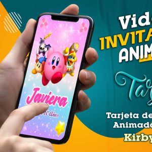 Video Invitación de Kirby Niña en MP4