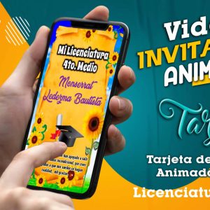 Video Invitación de Licenciatura Girasol en MP4