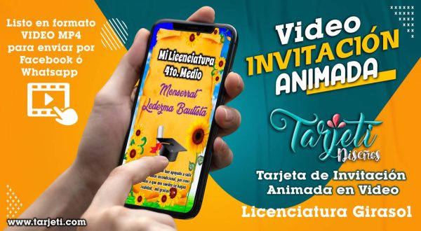 Video Invitación de Licenciatura Girasol en MP4