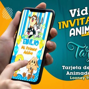 Video Invitación de Looney Tunes Baby en MP4