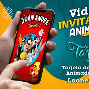 Video Invitación de Looney Tunes en MP4