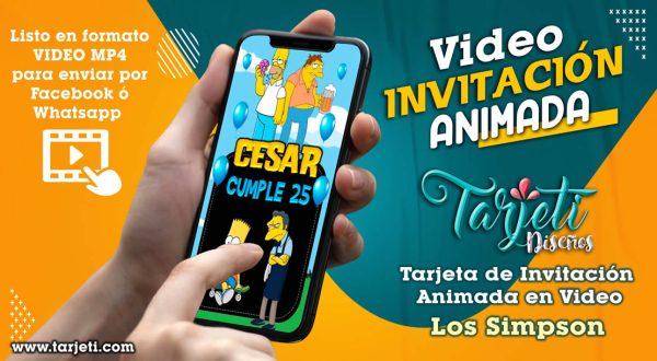 Video Invitación de Los Simpson en MP4