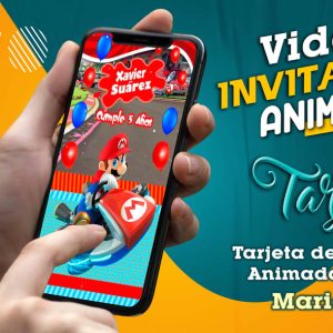 Video Invitación de Mario Kart en MP4