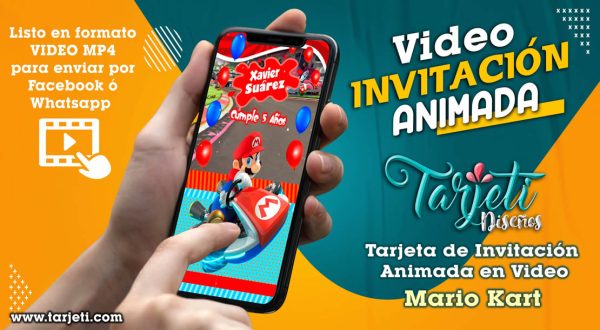 Video Invitación de Mario Kart en MP4
