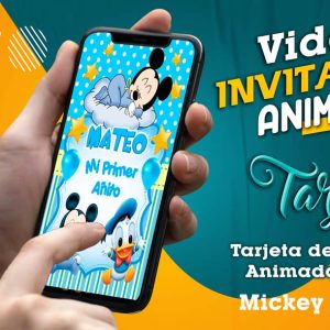 Video Invitación de Mickey Bebe 02 en MP4