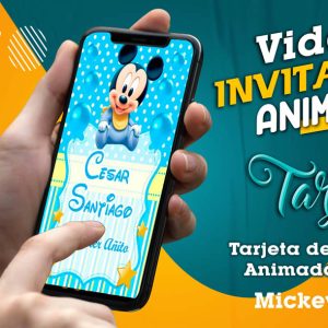 Video Invitación de Mickey Bebe en MP4