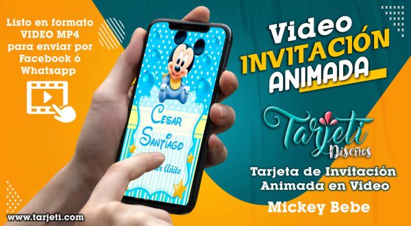 Video Invitación de Mickey Bebe en MP4