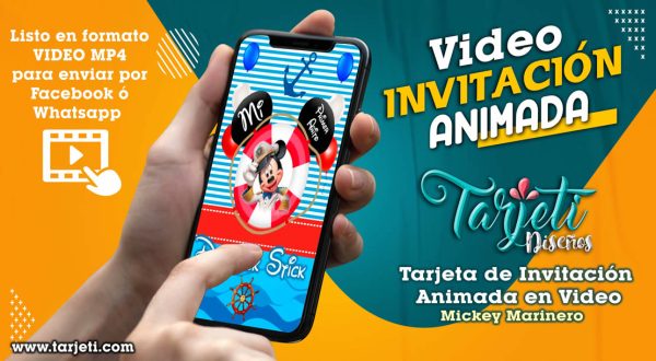 Video Invitación de Mickey Marinero en MP4