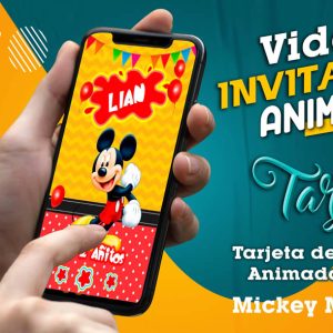 Video Invitación de Mickey Mouse 02 en MP4