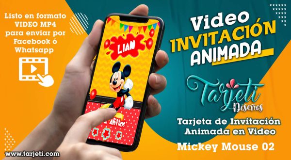 Video Invitación de Mickey Mouse 02 en MP4