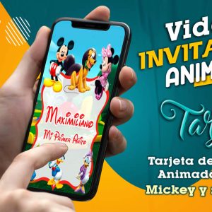 Video Invitación de Mickey y sus Amigos en MP4