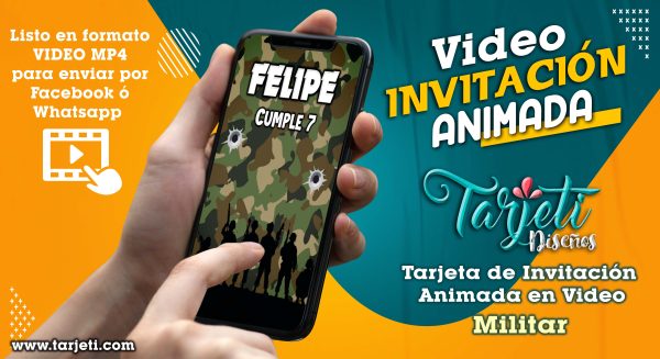 Video Invitación de Militar en MP4