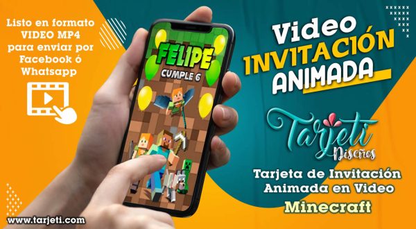 Video Invitación de Minecraft en MP4