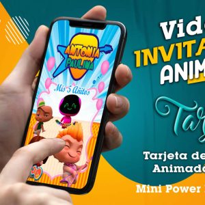 Video Invitación de Mini Power Rockers Girl en MP4