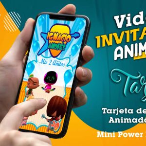 Video Invitación de Mini Power Rockers en MP4