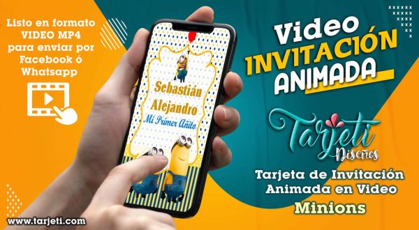 Video Invitación de Minions en MP4