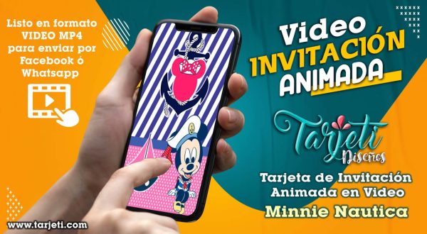Video Invitación de Minnie Nautica en MP4