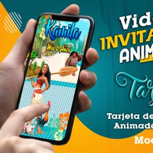 Video Invitación de Moana en MP4