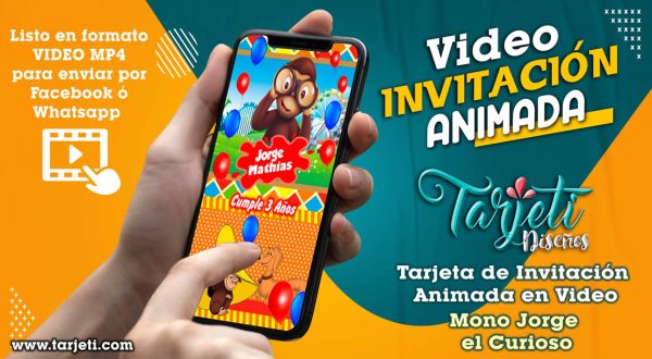 Video Invitación de Mono Jorge el Curioso en MP4
