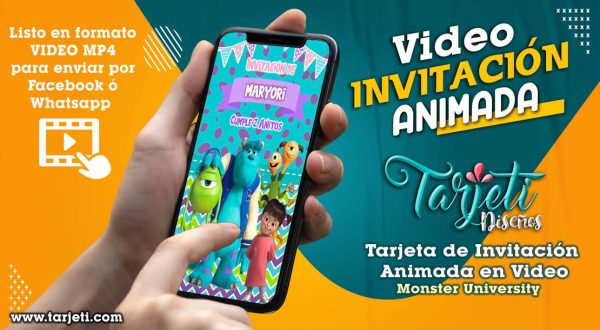 Video Invitación de Monster University en MP4