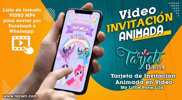 Video Invitación de My Little Pony Lila en MP4