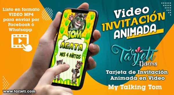 Video Invitación de My Talking Tom en MP4