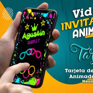 Video Invitación de Neon Fluor en MP4