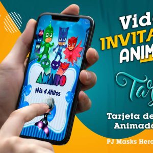 Video Invitación de Heroes en Pijamas en MP4