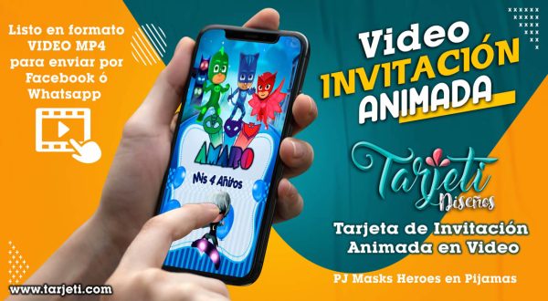 Video Invitación de Heroes en Pijamas en MP4