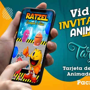 Video Invitación de Pacman en MP4