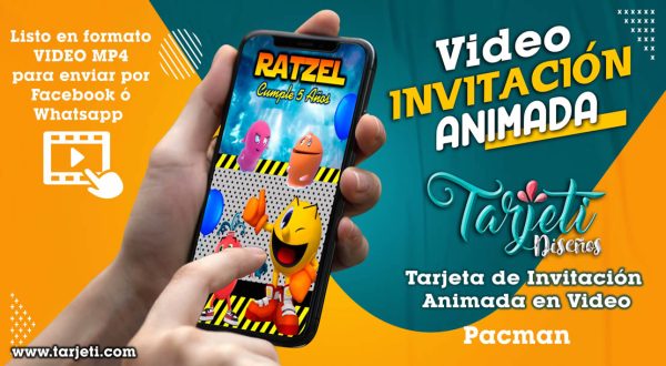 Video Invitación de Pacman en MP4